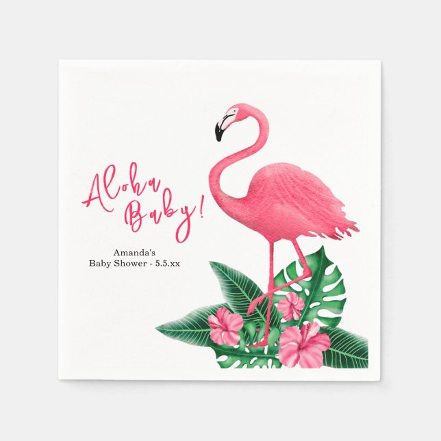 Serviette En Papier Baby shower Aloha (Devant)