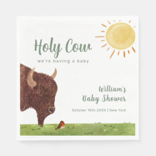 Serviette En Papier Baby shower animal de la ferme Holy Cow Highland