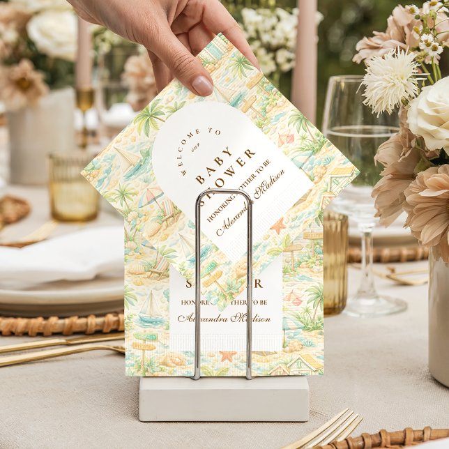 Serviette En Papier Baby Shower Animaux Tropicaux de Conte de Fées (Créateur téléchargé)