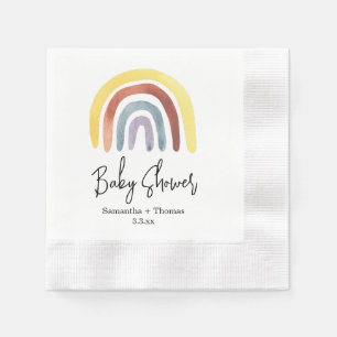 Serviette En Papier Baby shower arc-en-ciel Boho
