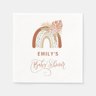 Serviette En Papier Baby shower arc-en-ciel Boho
