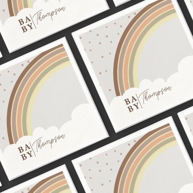 Serviette En Papier Baby shower arc-en-ciel Boho Neutre des sexes (Créateur téléchargé)