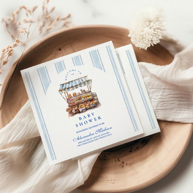 Serviette En Papier Baby shower Arch Blue Farmers (Créateur téléchargé)