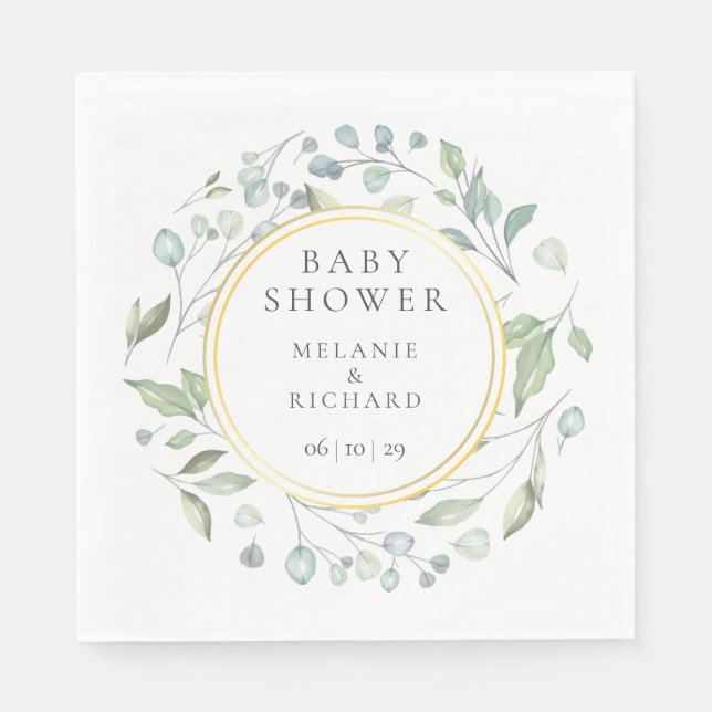Serviette En Papier Baby shower/arrosage pour marionnettes de jardin v (Devant)