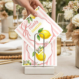 Serviette En Papier Baby Shower au Citronnade Fraîchement Pressé Ruban