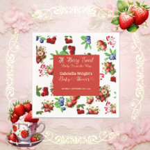 Baby shower aux fraises rouges | Blue Berry Sweet 