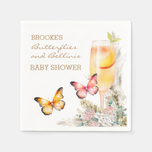 Serviette En Papier Baby shower aux papillons Bellini Bienvenue