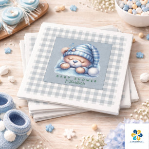 Serviette En Papier Baby-Shower avec un Ours en Peluche Mignon