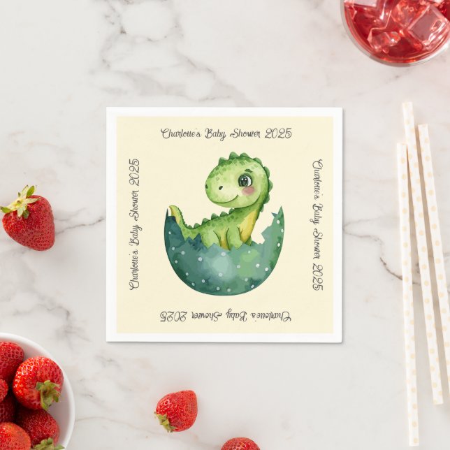 Serviette En Papier Baby shower Baby Dino (En situation)