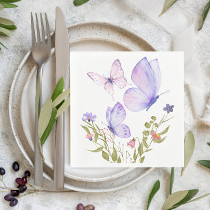 Serviette En Papier Baby shower Baisers à papillon Aucun texte Pou