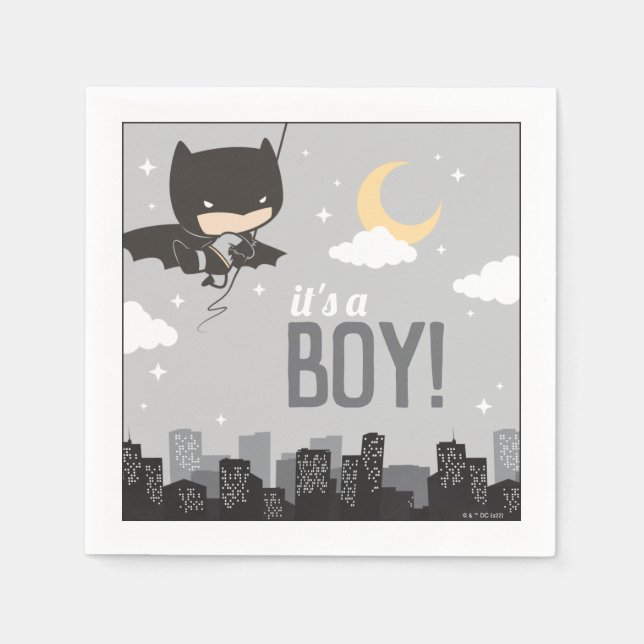 Serviette En Papier Baby shower Batman Super Hero (Devant)