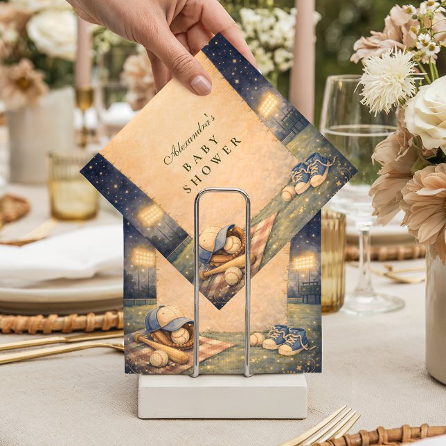 Serviette En Papier Baby Shower Batteur de Baseball (Créateur téléchargé)