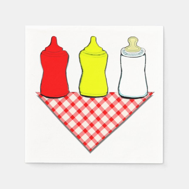 Serviette En Papier Baby shower BBQ (Devant)