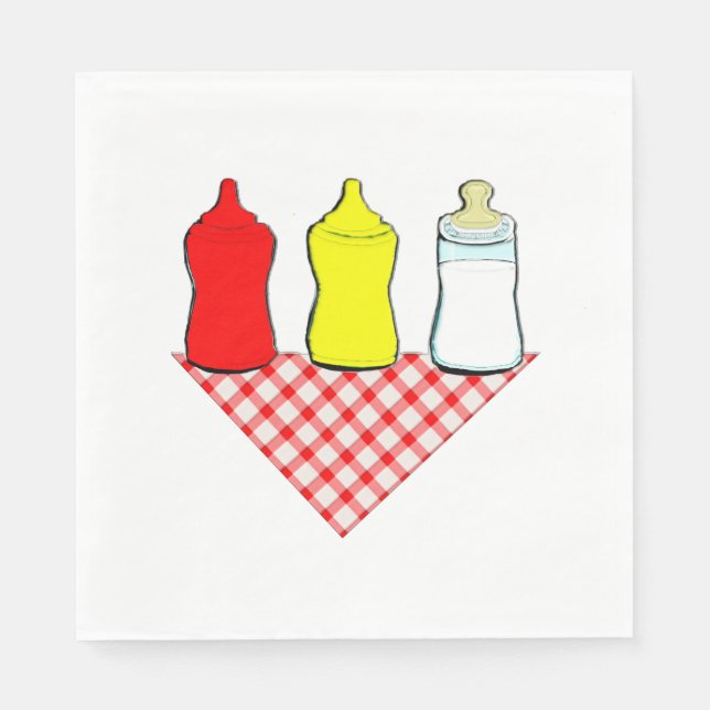 Serviette En Papier Baby shower BBQ (Devant)