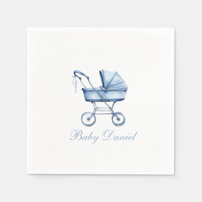 Serviette En Papier Baby shower bébé de transport (Devant)