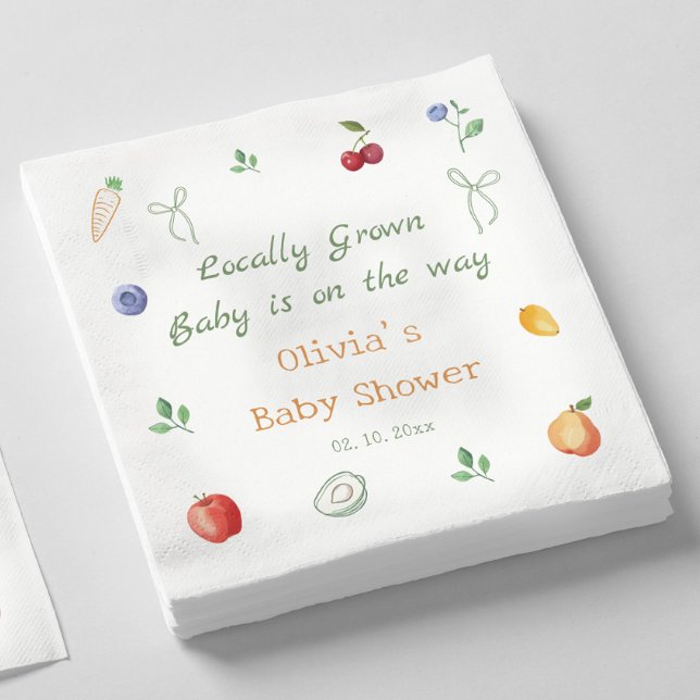 Serviette En Papier Baby shower Bébé fait maison (Créateur téléchargé)