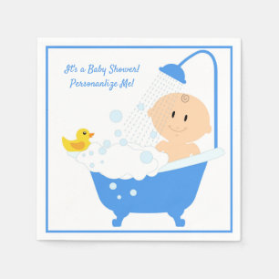 Serviette En Papier Baby shower Bébé mignon dans la baignoire Personna