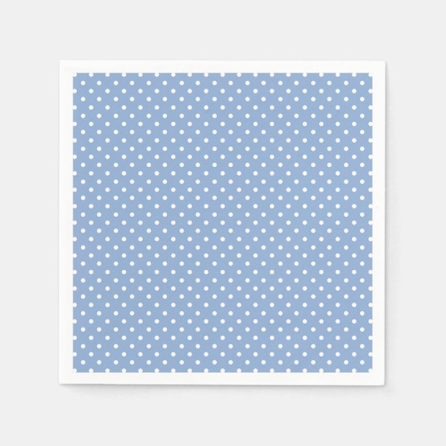 Serviette En Papier Baby Shower Bébé Point Bleu (Devant)