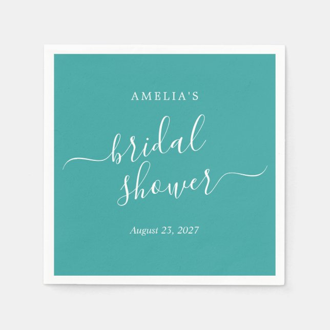 Serviette En Papier Baby Shower Bleu  (Devant)
