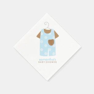 Serviette En Papier Baby shower bleu bébé