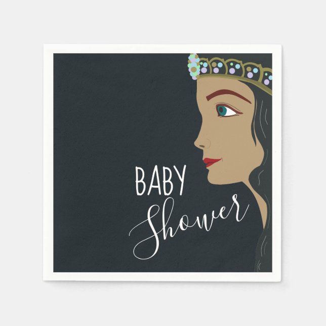Serviette En Papier Baby shower bleu princesse (Devant)