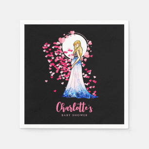 Serviette En Papier Baby shower Blonde Lady en Maternité Robe longue