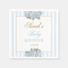 Serviette En Papier Baby shower Blue Hydrangea