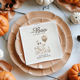 Serviette En Papier Baby Shower Bohème Floral Fantôme d'Automne Hallow