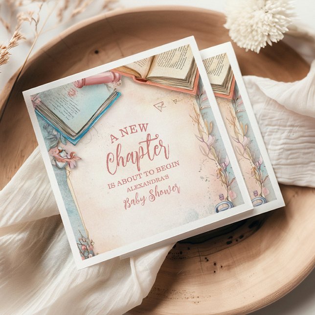 Serviette En Papier Baby shower Boho Storybook (Créateur téléchargé)