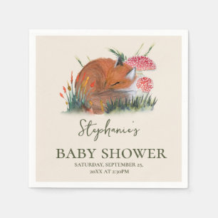 Serviette En Papier Baby Shower Bois de Printemps Maison de Campagne