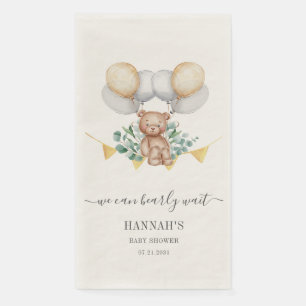 Serviette En Papier Baby Shower Botanique Nous Pouvons à Peine Attendr