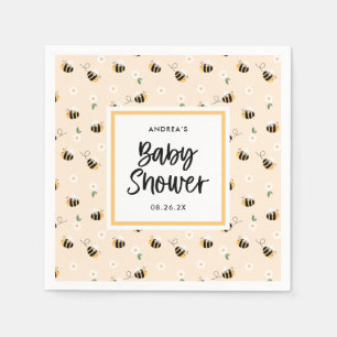 Serviette En Papier Baby shower Bumblebee