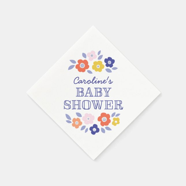 Serviette En Papier Baby shower Cascade vintage (Coin)