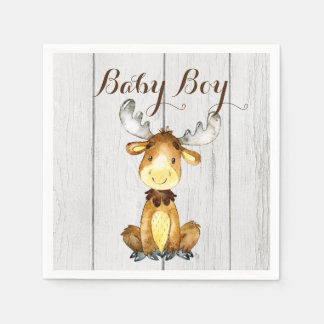 Serviette En Papier Baby Shower Cerf Rustique