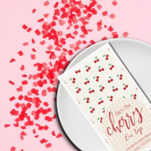 Serviette En Papier Baby shower cerises