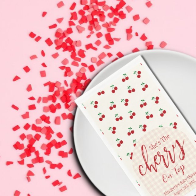 Serviette En Papier Baby shower cerises (Créateur téléchargé)