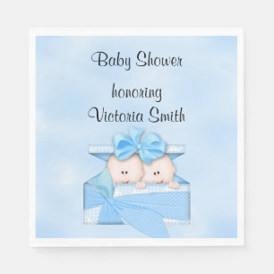 Serviette En Papier Baby shower C'est Twins Boy