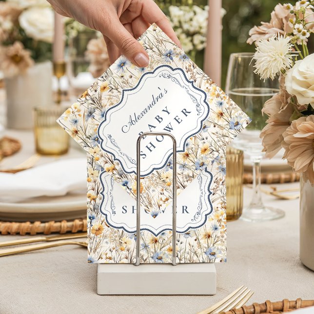 Serviette En Papier Baby Shower Champêtre Doré (Créateur téléchargé)