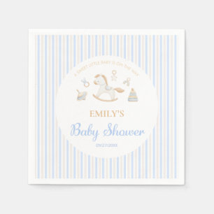 Serviette En Papier Baby Shower Cheval à Bascule Grandmillennial