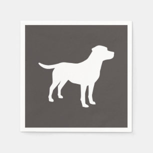 Serviette En Papier Baby-Shower Chien Labrador Lab Gris Genre Neutre