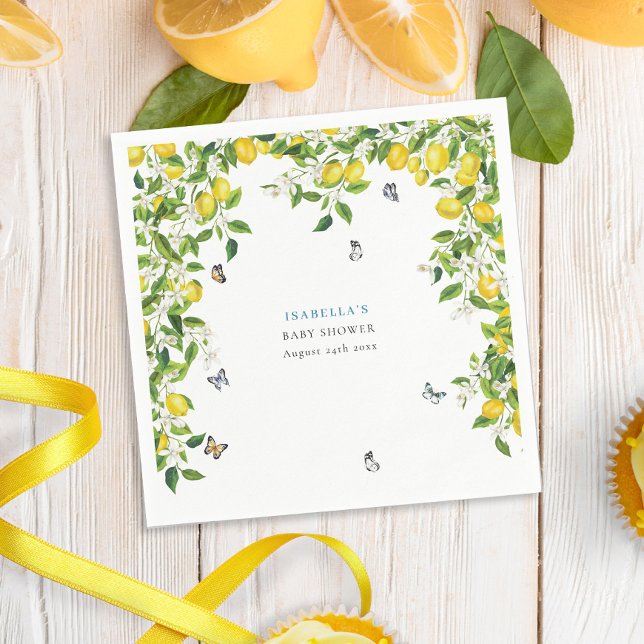 Serviette En Papier Baby shower citron (Créateur téléchargé)