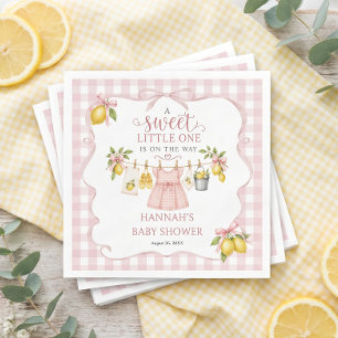 Serviette En Papier Baby Shower Citron Sucré