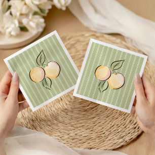 Serviette En Papier Baby Shower Citron Vert Vintage