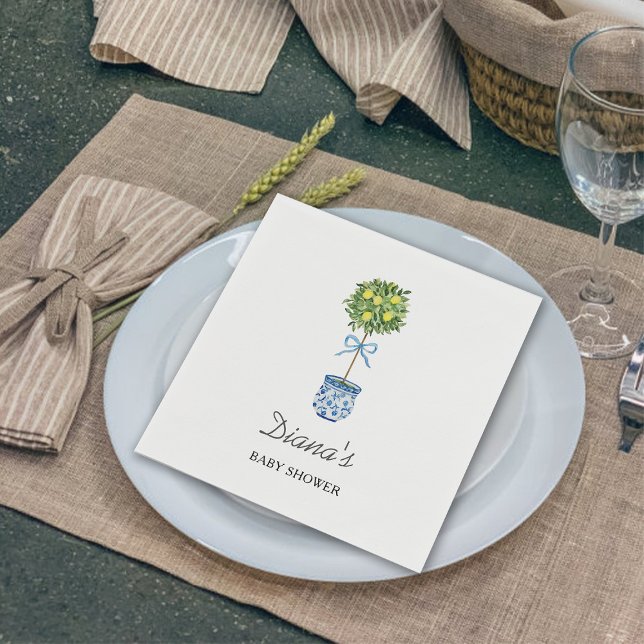 Serviette En Papier Baby shower citronnier (Créateur téléchargé)