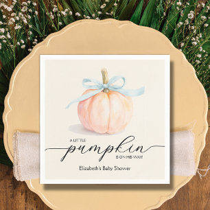 Serviette En Papier Baby shower Citrouille Blue Bow