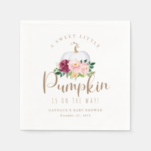 Serviette En Papier Baby shower Citrouille d'automne Napkin