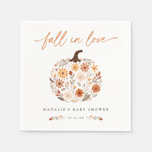 Serviette En Papier Baby shower Citrouille de Fall in Love