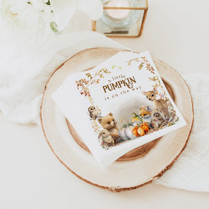 Serviette En Papier Baby shower Citrouille de Fall Woodland Little