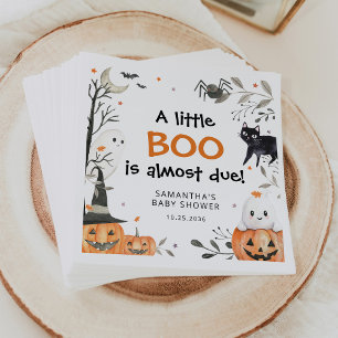 Serviette En Papier Baby shower Citrouille Halloween Little Boo Ghost