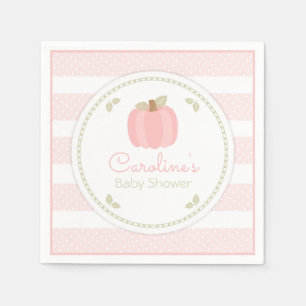 Serviette En Papier Baby shower Citrouille rose Napkin